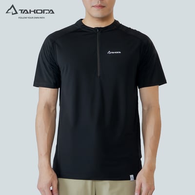 TAKODA Wi 環保機能輕量排汗半開襟短袖 男款 三色8