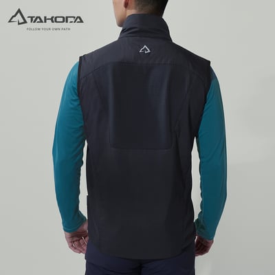TAKODA  Okaga 輕量防風科技保溫棉登山背心 男款 橄藍綠/黑色 兩色14