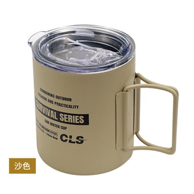 CLS 不鏽鋼雙層保溫杯 320ml 摺疊杯 斷熱杯 登山 露營 咖啡杯6