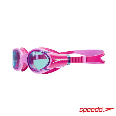 Speedo 兒童 運動泳鏡 Biofuse 2.0 電光粉/藍3