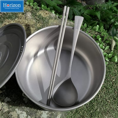Horizon 天際線 純鈦戶外野營餐湯勺、野營餐筷2