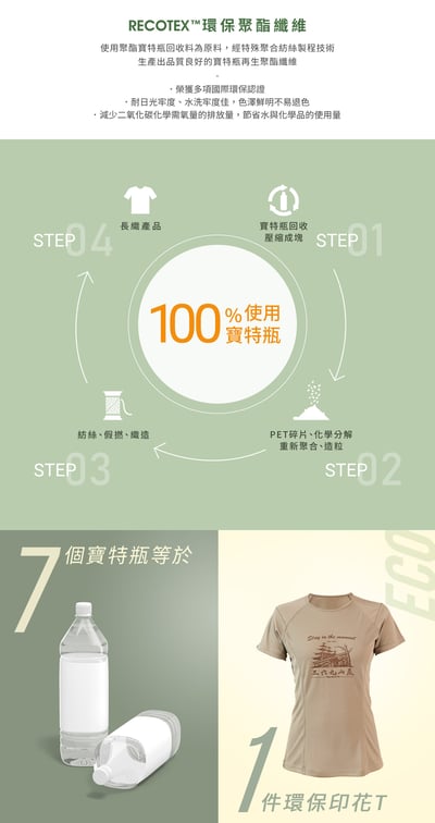 TAKODA  Ogle 環保機能短袖印花系列-369山莊 女款 兩色10