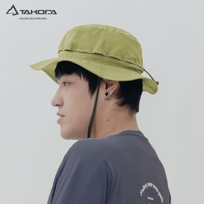 TAKODA Wiyaka 防潑水可收納漁夫帽 暖橘色/森林綠/黑色13