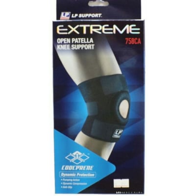 LP SUPPORT 758CA 護膝/高效開孔釋壓型膝護套/黑色/2入優惠2
