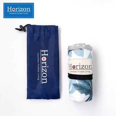 Horizon 天際線 登山便攜捲式防潮野餐墊│露營帳篷門前踏墊│雙人野餐墊 (雨林綠意/椰風藍調)4
