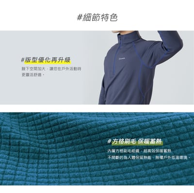 TAKODA Maka 環保方格刷毛拉鍊保暖衣 男款 三色7