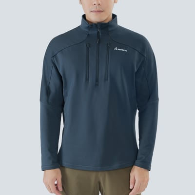 TAKODA Skan 厚版彈性刷毛套頭保暖衣 男款 兩色5