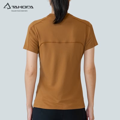 TAKODA Wi 環保機能輕量排汗半開襟短袖 女款 三色7