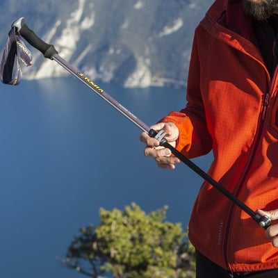 VIPOLE-Challenge 彈簧避震登山杖/7075鋁合金/義大利製造/維修保固11