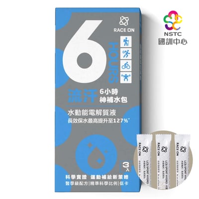 RACE ON 流汗６小時神補水包（絕版鋸齒包｜水動能電解質液×3）3