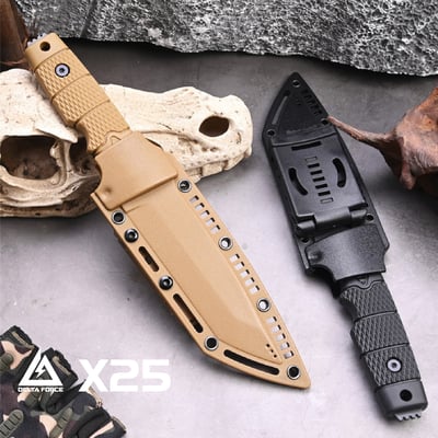 DELTA FORCE 波蘭户外多功能求生刀 潜水直刀 野營刀 高硬度11