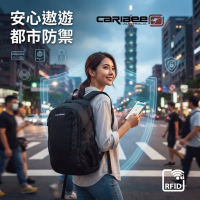 CARIBEE-DISRUPTION 28L RFID防盜旅遊背包/RFID/休閒/旅遊/防盜/台灣總代理5