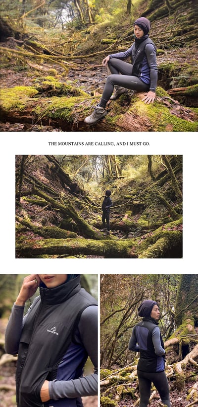 TAKODA  Okaga 輕量防風科技保溫棉登山背心 女款 黑色/軍綠 兩色19