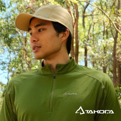 TAKODA Wiyaka 戶外透氣休閒跑帽 駝色/灰色2