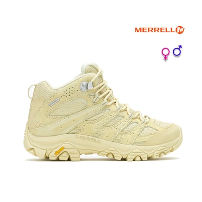 Merrell Moab 3 Mid Waterproof 防水輕量登山健行鞋 男/女款 鵝黃色1
