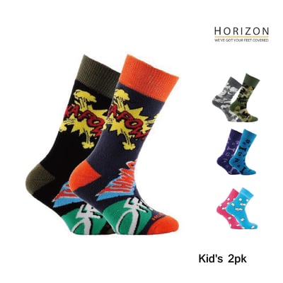 英國Horizon Outdoor Kid's 2pk Socks 兒童戶外健走保暖襪 2入裝1