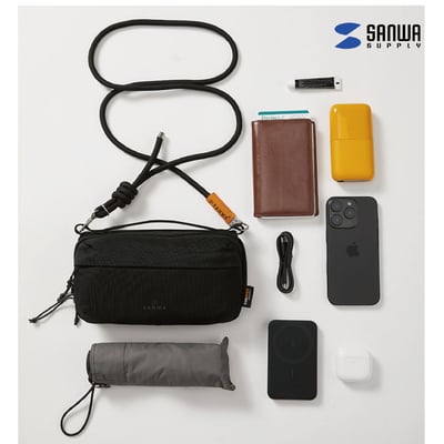 日本 SANWA SUPPLY BAG2隨身手機包 護照包 摺疊包 證件包 外出包 RFID防盜13