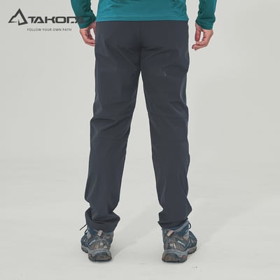 TAKODA 輕量彈性吸濕排汗速乾長褲 男款 黑色4