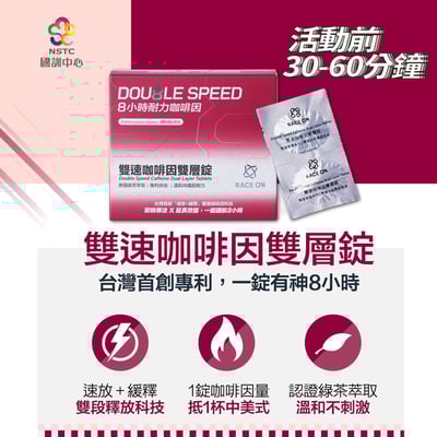RACE ON【長時專注】雙速咖啡因雙層錠2