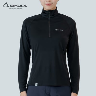 TAKODA Wi 環保機能輕量排汗速乾拉鍊上衣 女款 兩色2