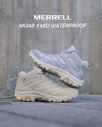 Merrell Moab 3 Mid Waterproof 防水輕量登山健行鞋 男/女款 鵝黃色12