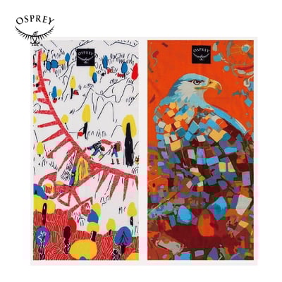 OSPREY小鹰户外魔術頭巾 男女適用 運動脖圍 面罩 防曬 透氣 探險流光/旭日之隅1