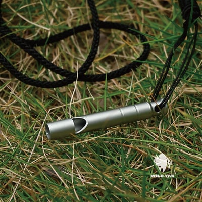 【鈦】鈦合金單管哨 野外求生 急難救助 訓練 比賽 求救 防狗咬 附掛繩6