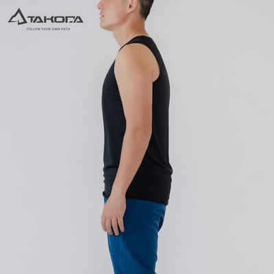 TAKODA Wi 環保機能速乾無袖背心 男款 黑/橙紅/黃 三色3