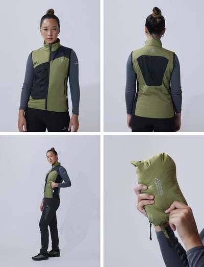 TAKODA  Okaga 輕量防風科技保溫棉登山背心 女款 黑色/軍綠 兩色18