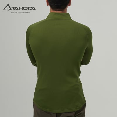 TAKODA Maka 套頭拉鍊刷毛保暖衣 男款 軍綠/黑色 兩色14