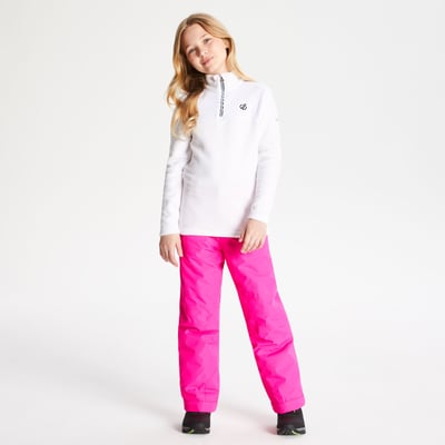 Dare2b 兒童防水透氣吊帶滑雪褲 深灰 粉紅3