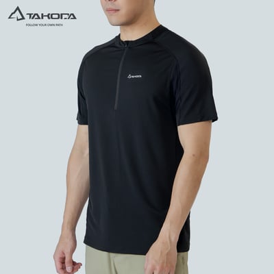TAKODA Wi 環保機能輕量排汗半開襟短袖 男款 三色9