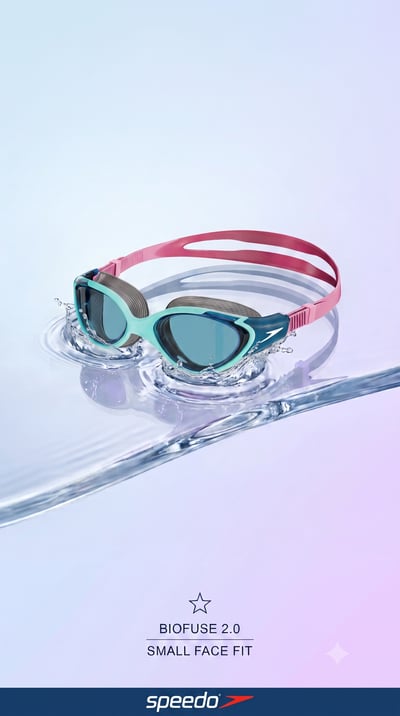 Speedo 女性 運動泳鏡 Biofuse2.0 海洋藍/紫【小臉型適用】7