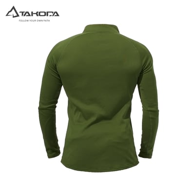 TAKODA Maka 套頭拉鍊刷毛保暖衣 男款 軍綠/黑色 兩色16