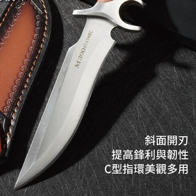 【二次開刃】狩獵直刀 高硬度316不鏽鋼 户外求生刀 潛水刀 野營刀2