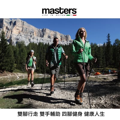 MASTERS Pocketrek 寶特/大寶特登山休閒杖(銀/紅) 7075鋁合金 義大利製4