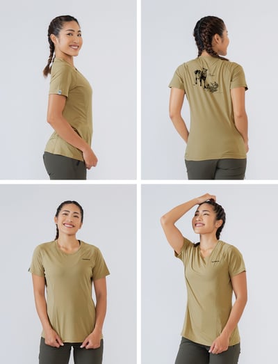 TAKODA Ogle 機能短袖攝影聯名系列-野山羊 女款 沙漠棕/黑色5