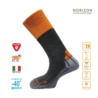 英國HORIZON EXPLORE極地健走襪/PrimaLoft/銀纖維/美麗諾/-40度1