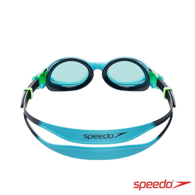 Speedo 兒童 運動泳鏡 Biofuse 2.0 超音速藍/螢光綠4