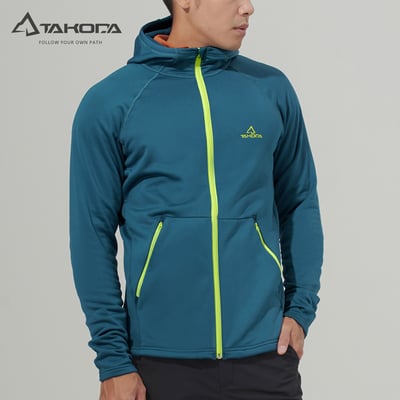 TAKODA  Skan 中層刷毛連帽外套 男款 黑色/暗岩藍 兩色2