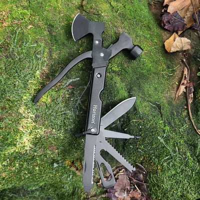 Horizon 天際線 黑化野人野外折疊刀/工具斧12