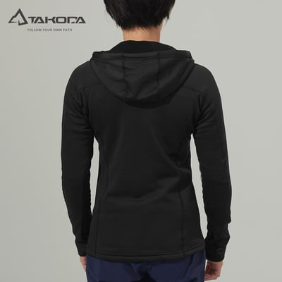 TAKODA  Skan 中層刷毛連帽外套 女款 暗岩藍/黑 兩色3