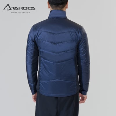 TAKODA  Okaga G60輕量保暖科技棉立領外套 男款 雲灰色/深海藍9