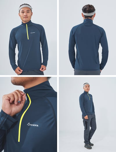 TAKODA Wi 環保機能輕量排汗速乾拉鍊上衣 男款 多色10