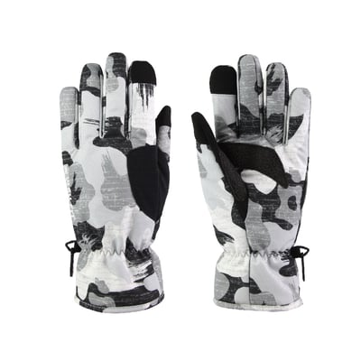 WELL FIT KEVLAR印花防水觸控通勤手套-東京灰/灰黑城市幾何2