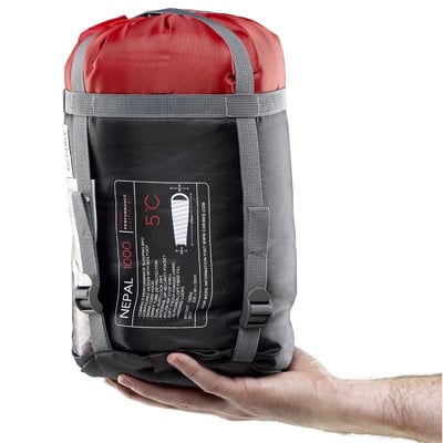 CARIBEE Nepal 600 / 1000 壓縮型睡袋/3D Power-loft中空纖維/PFC FREE環保友善環境/旅遊/露營/公司貨9