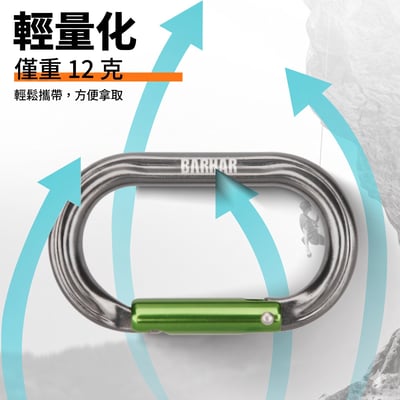 【這不是玩具】BARHAR O型迷你小勾環 4kn 快扣 安全鎖 攀登户外攀岩鎖扣 登山扣 鑰匙扣4
