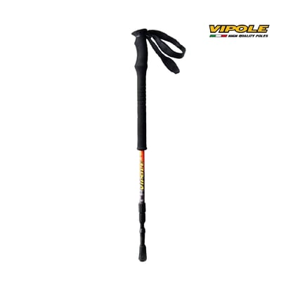 【限量優惠】VIPOLE CHALLENGE EVA LONG 彈簧避震登山杖《橘紅》S-1524 義大利製造3