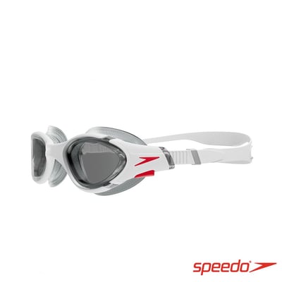 Speedo 成人 運動泳鏡 Biofuse2.0 白/紅2