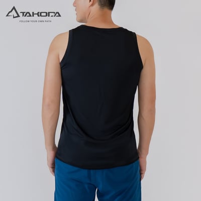 TAKODA Wi 環保機能速乾無袖背心 男款 黑/橙紅/黃 三色4